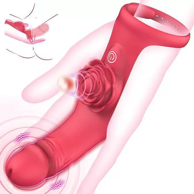 Rose Finger Strap Buckle Vibrator