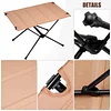 Lightweight Folding Camping Table Washable Fabric Compact Portable Outdoor Travel BBQ Hiking Fishing Beige