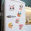6Pcs Acrylic Snail DIY Diamond Art Refrigerator Magnets Sticker for Beginners