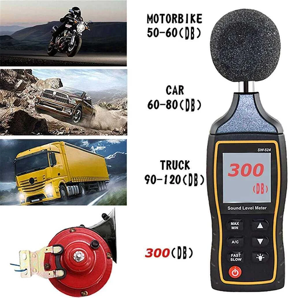 300db Super Loud Train Horn For Truck Train Boat Car Air Electric Snail Single Horn Black