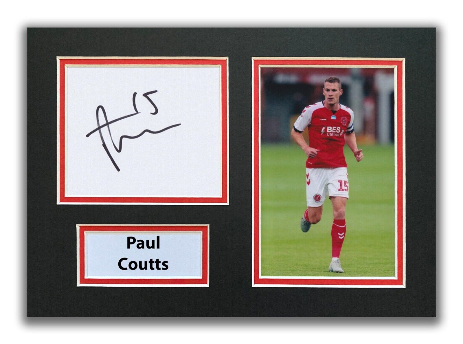 PAUL COUTTS HAND SIGNED A4 MOUNTED Photo Poster painting DISPLAY - FLEETWOOD TOWN AUTOGRAPH