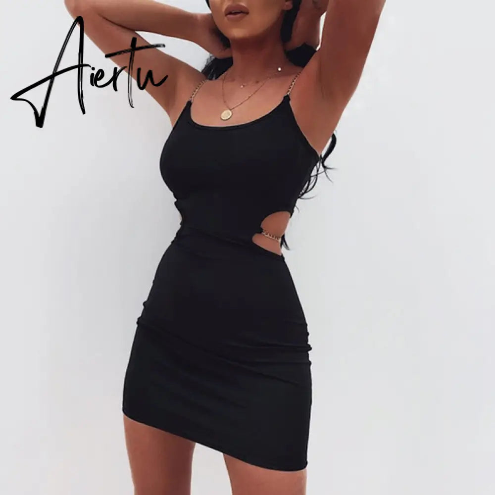 Mini Dress Ladies Strapless Sexy Party Tailoring Club Tight Short Ladies Summer Metal Zipper Suspender Dress Aiertu