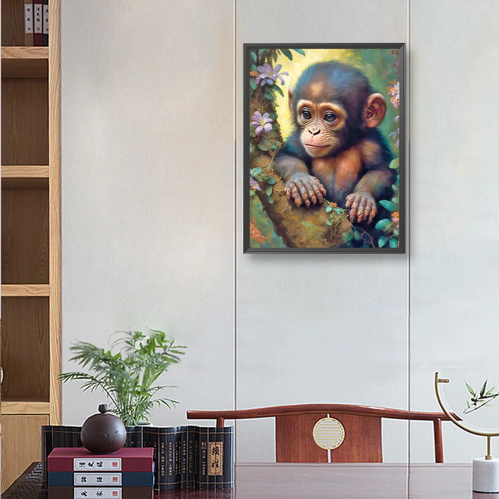 Diamond Painting - Full Round Drill - Monkey(Canvas|30*40cm)
