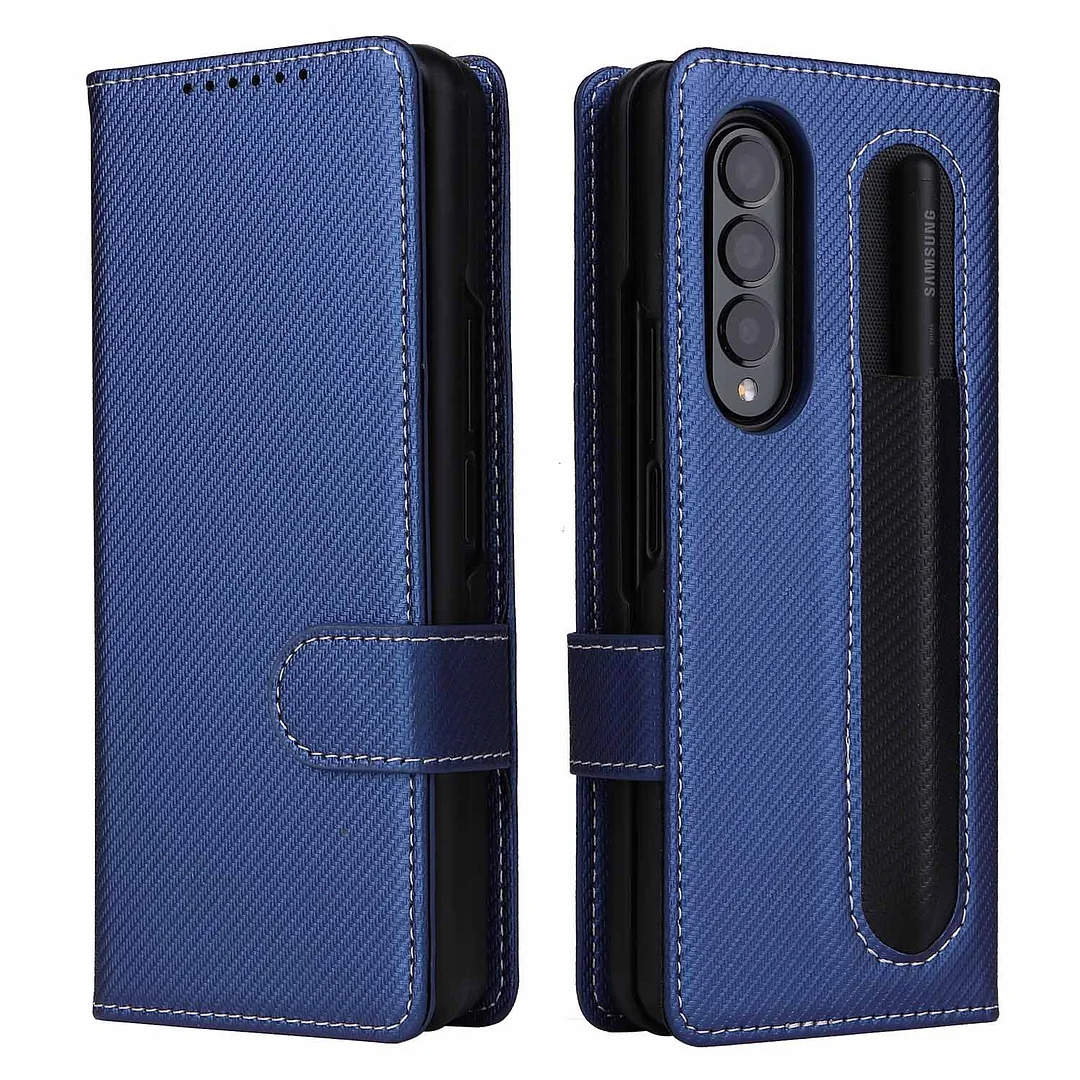 🔥Free Shipping🔥Luxury All Inclusive Leather Wallet Phone Case With Sewing,Cards Slot,Kickstand And Pen Slot For Galaxy Z Fold3/Fold4