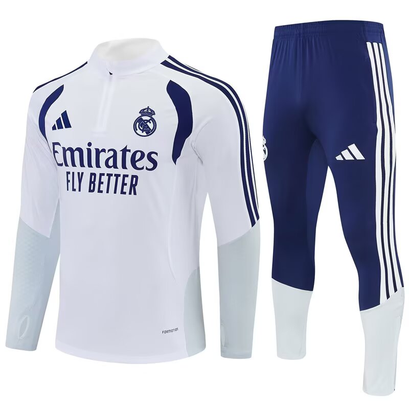 26/27 Real Madrid Half-Pull Training Kit Football Thai Quality