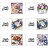6Pcs Diamond Painting Birthday Theme Greeting Cards Congratulations Cards & Gifts