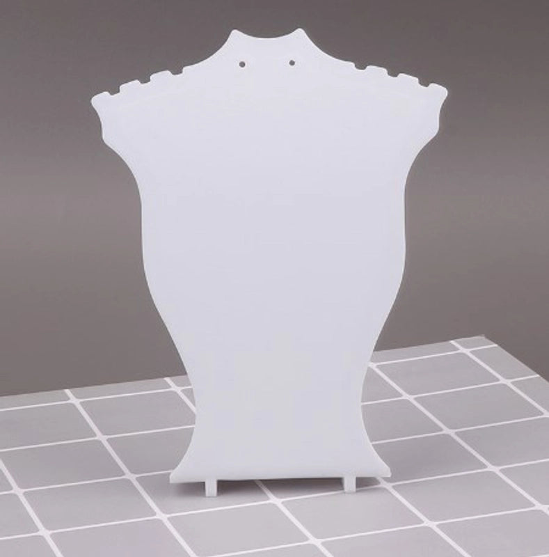 Minimalist Square Solid Color Neck Plastic Jewelry Rack