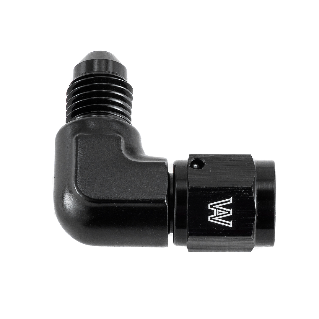 Alloyworks 1x 4AN Female to 4AN Male Flare 90 Degree Elbow Swivel Fitting Adapter Coupler