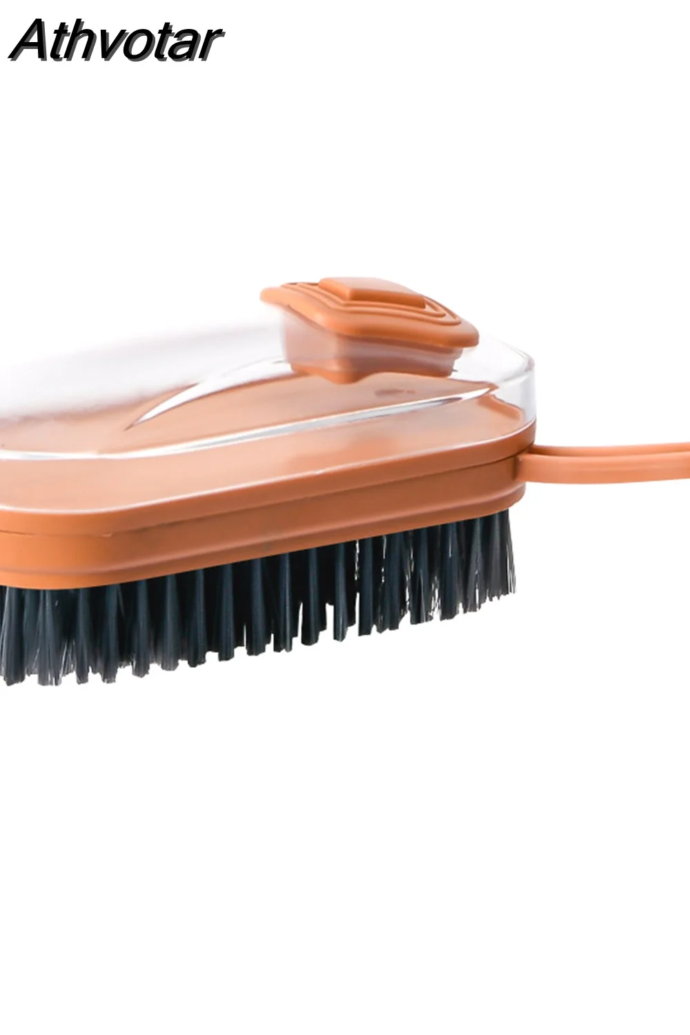 Athvotar Cleaning Brush Portable Plastic Clothes Shoes Laundry Brush Soap Dispenser Dishwashing Soft Brushes Cleaning Tools