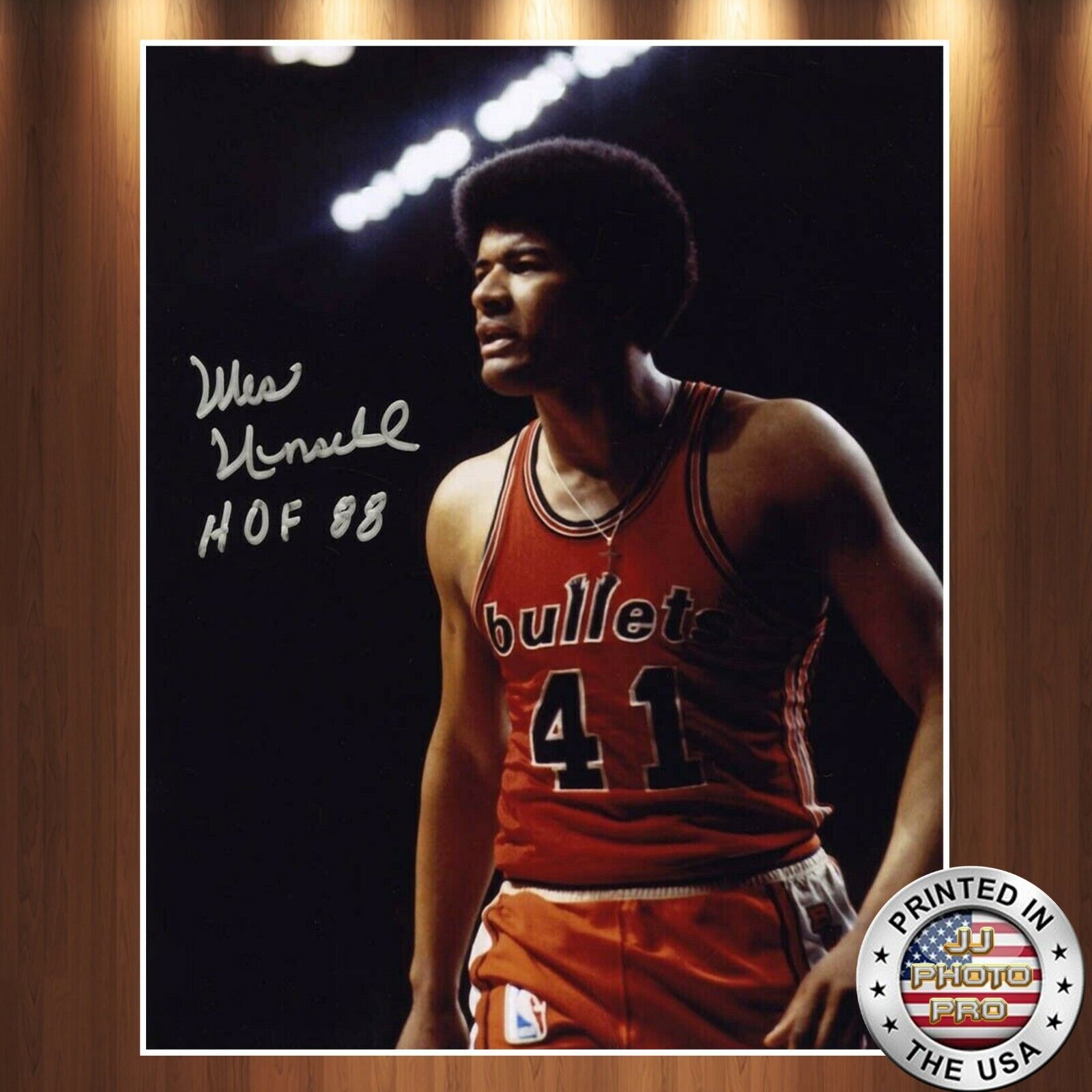 Wes Unseld Autographed Signed 8x10 Photo Poster painting (HOF Bullets) REPRINT