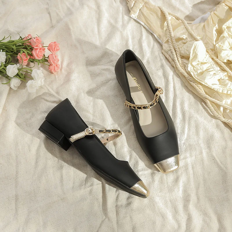 Brownm Brownm Mary Jane Women's Shoes 2024 New Color Single Shoes Women Summer New Chinese 100 Collocation Skirt Cheongsam Single Shoes