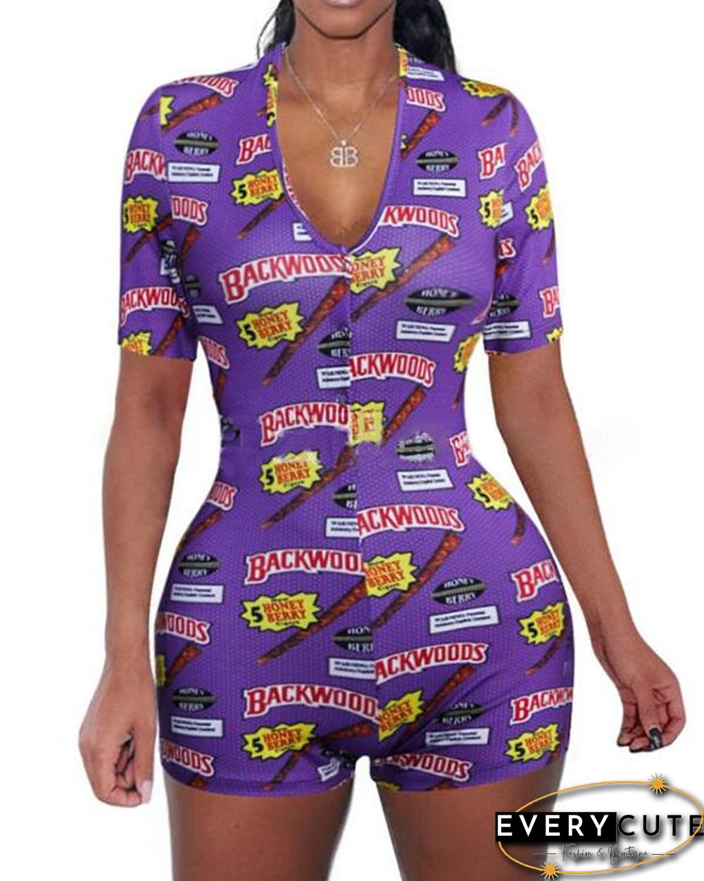 Women Summer Rompers Sexy Bodycon Long Sleeve Print Romper