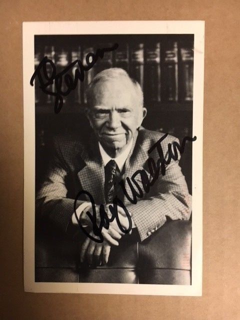 Ray Walston Vintage Signed 4x6 Postcard with Auction House COA