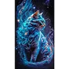 (40*70cm)Starry Night Cat - Round Partial AB Drill Diamond Painting