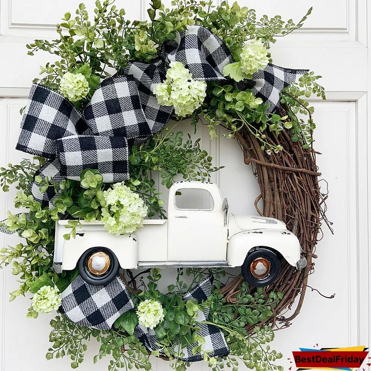 Summer farmhouse truck wreath - This is the latest way to welcome summer