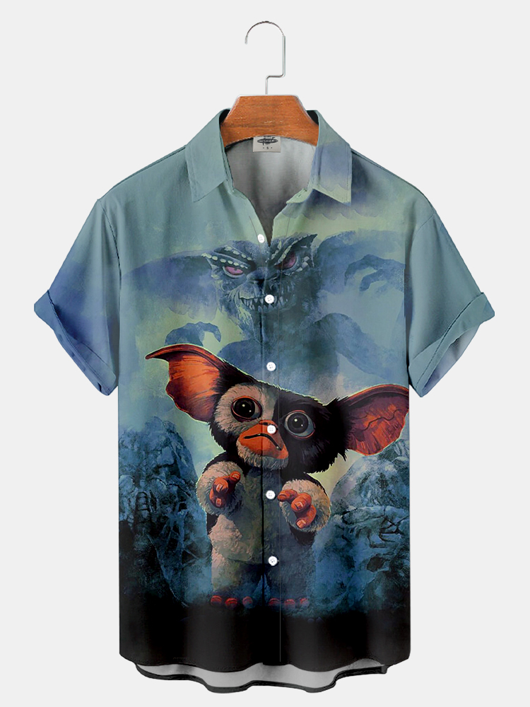 Men'S Classic Monster Movie Printed Shirt PLUSCLOTHESMAN