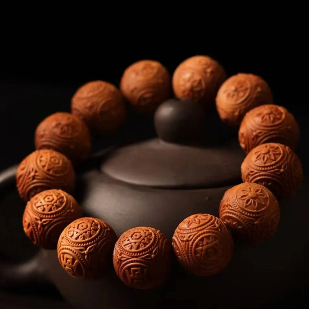 Skull Beads Laoshan Sandalwood 18mm 20mm Beads Bracelet