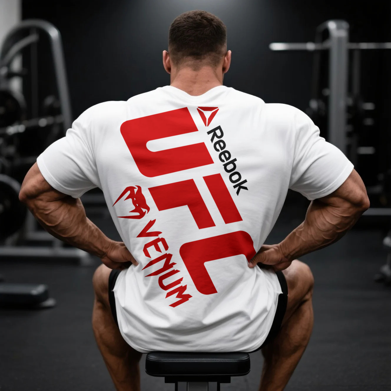 Oversized Loose Fit Short Sleeve T-Shirt Ultimate Fighting Print Top