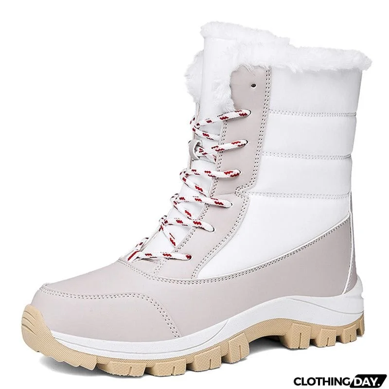 Women's Winter Fashion Non-Slip Warm Plush Windproof Long Boots