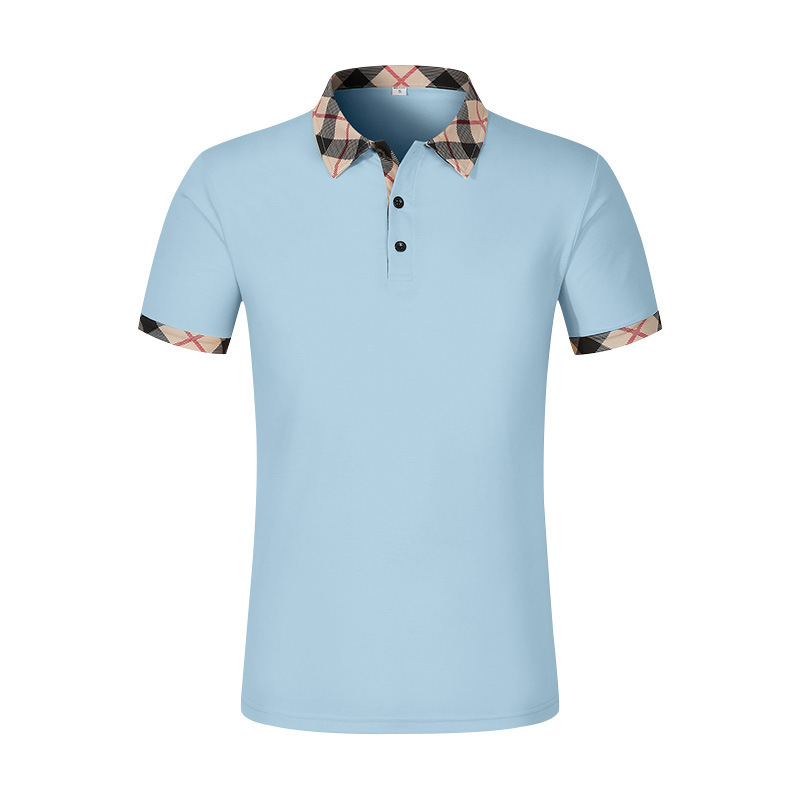 2026 New Men’s Color-Block Polo Shirt Summer European & American Casual Short Sleeve Quick-Dry T-Shirt