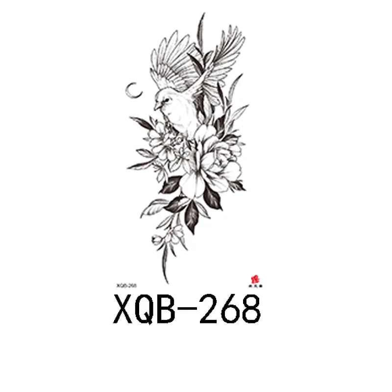 Small Full Arm Waterproof Tattoo Sticker Half Arm Arm Painted Flower Animal Arm Lasting European and American Tattoo Sticker