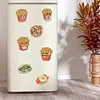 12 STÜCKE 2d flache DIY Diamant Kunst Kühlschrank Aufkleber für Wohnkultur (Pommes frites)