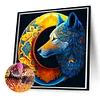 (50*50cm)Wolf - Full Round Drill Diamond Painting