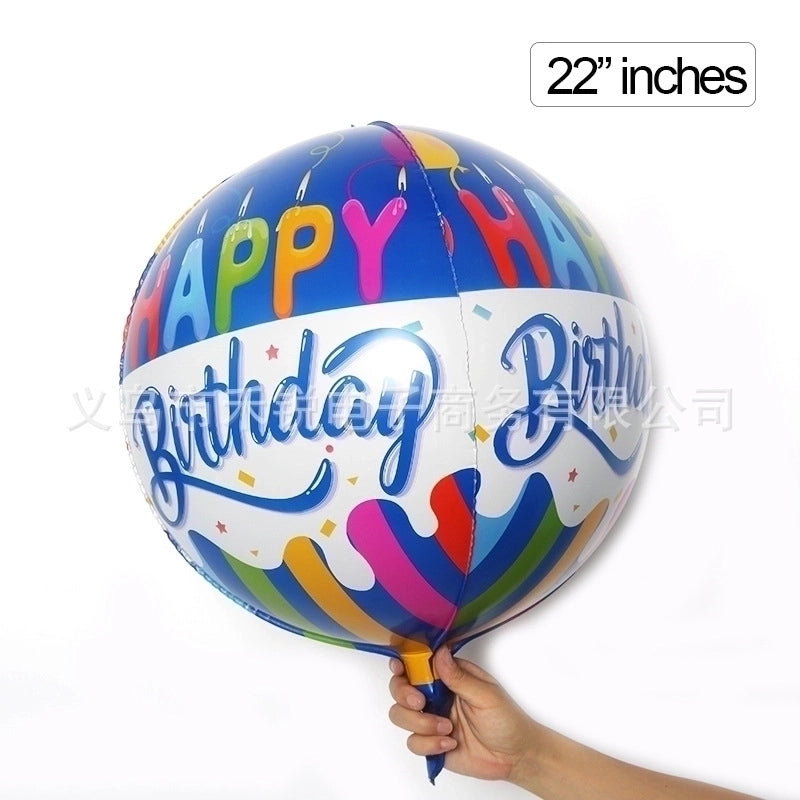 5 Pieces Birthday Letter Aluminum Film Party Balloon