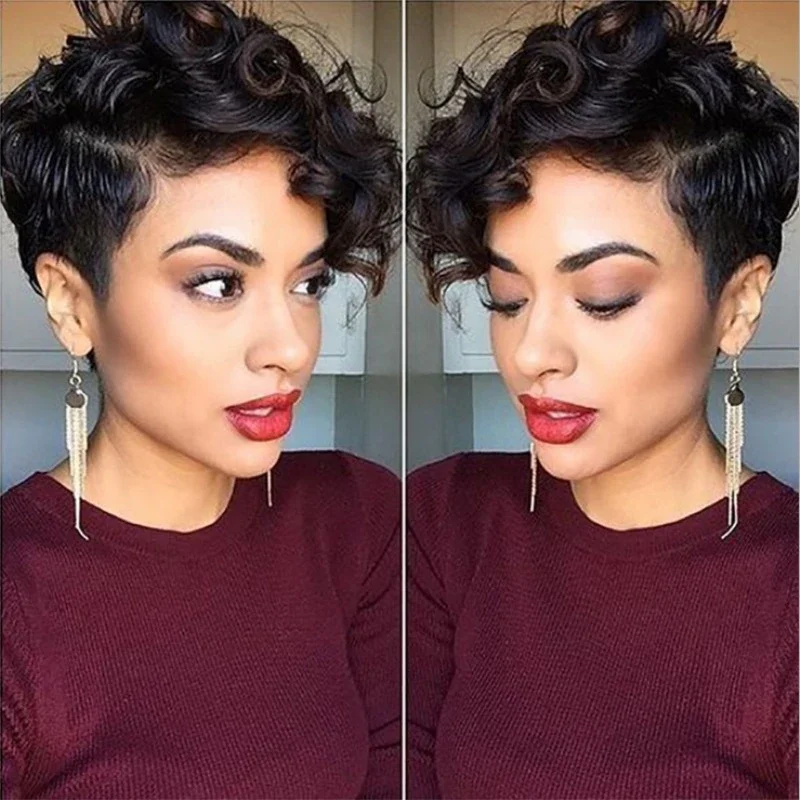 Fashion Short Curly Hair Female Small Curly Hair Natural Color | IFYHOME