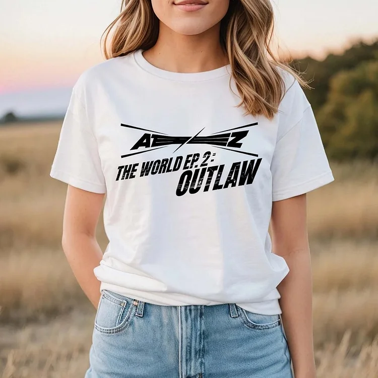 ATEEZ THE WORLD EP.2 : OUTLAW Album Logo T-shirt