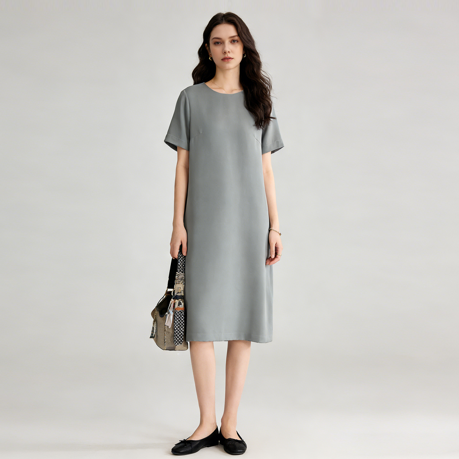 Silk Dress Midi Length Style REAL SILK LIFE
