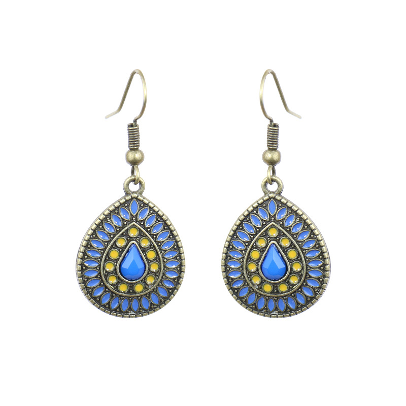 Women's Bohemian Exotic Water Drop Flower Earrings