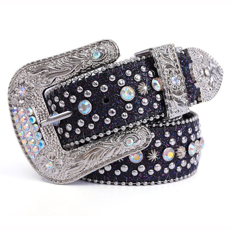 Belt Urban Hip Hop Fashion Premium SlowGang Punk Style Rhinestone Studded 