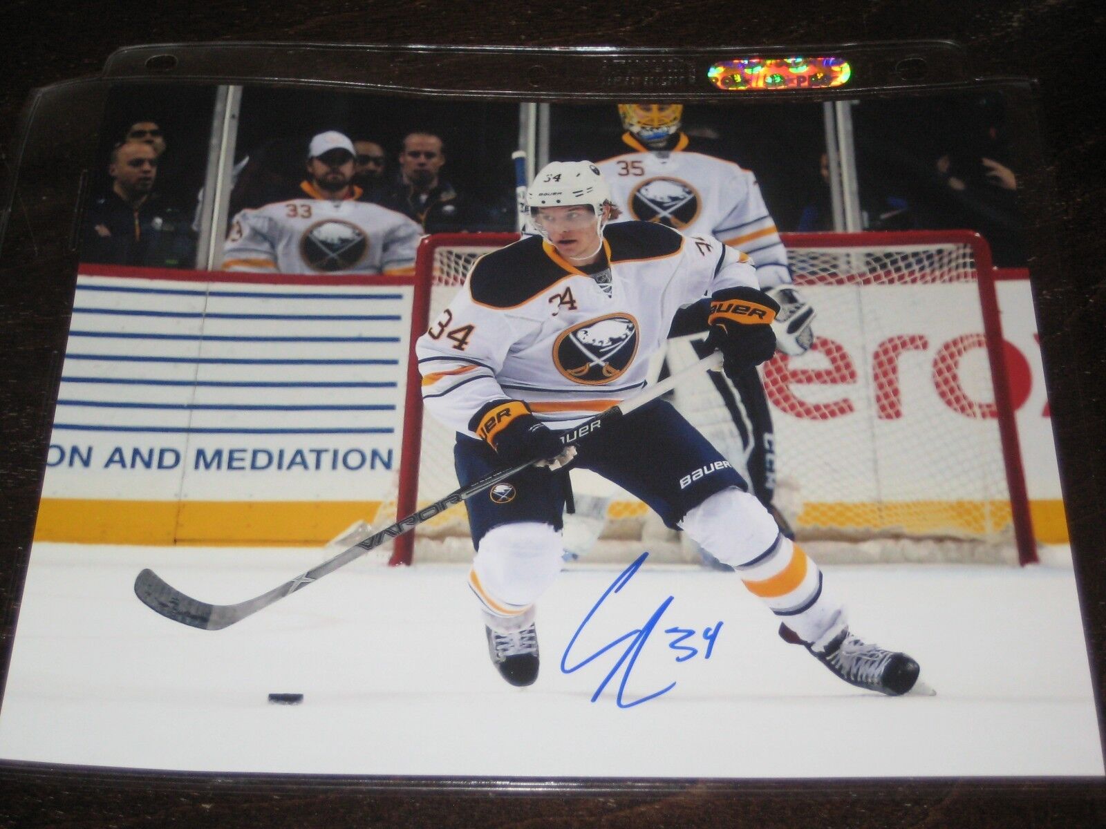 CASEY NELSON autographed BUFFALO SABRES 8X10 Photo Poster painting #2