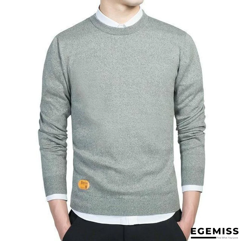 Men Cotton Pullovers O-neck Jumper Thin Solid Knitting Sweaters Top | EGEMISS