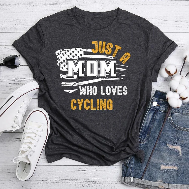 Just A Mom Who Loves Cycling  T-Shirt Tee-05686-Annaletters