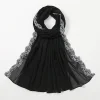Soft Chiffon Fashion Lace Edge Shawl Women Hijab Scarf