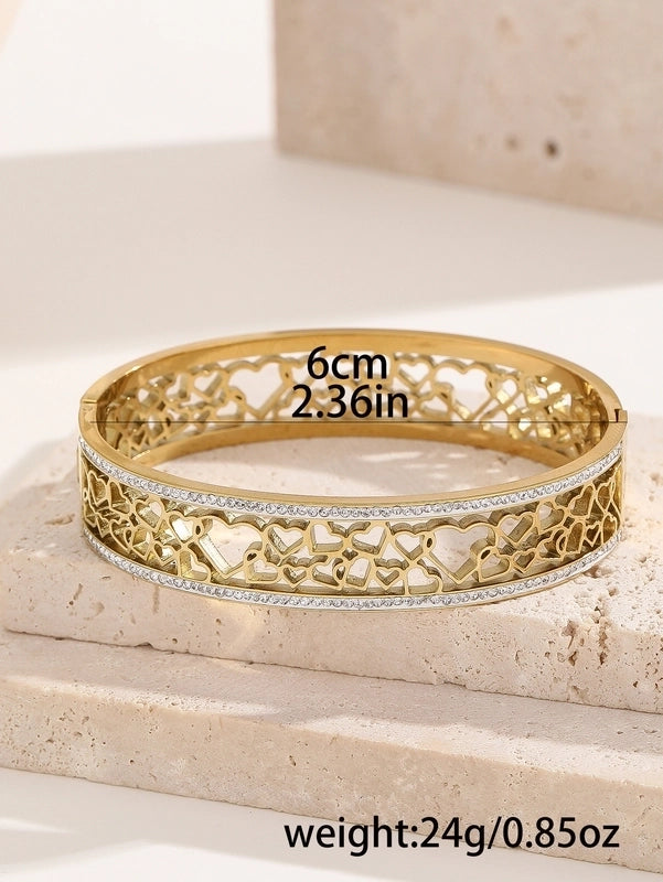 3 Pieces Casual Vintage Style Geometric Titanium Steel Bangle In Bulk