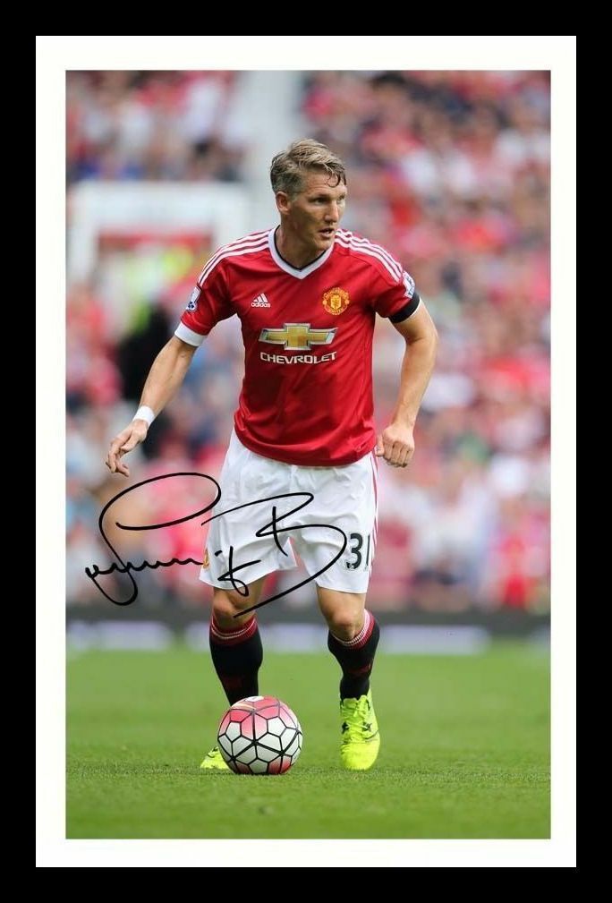 Bastian Schweinsteiger - Manchester United Autograph Signed & Framed Photo Poster painting