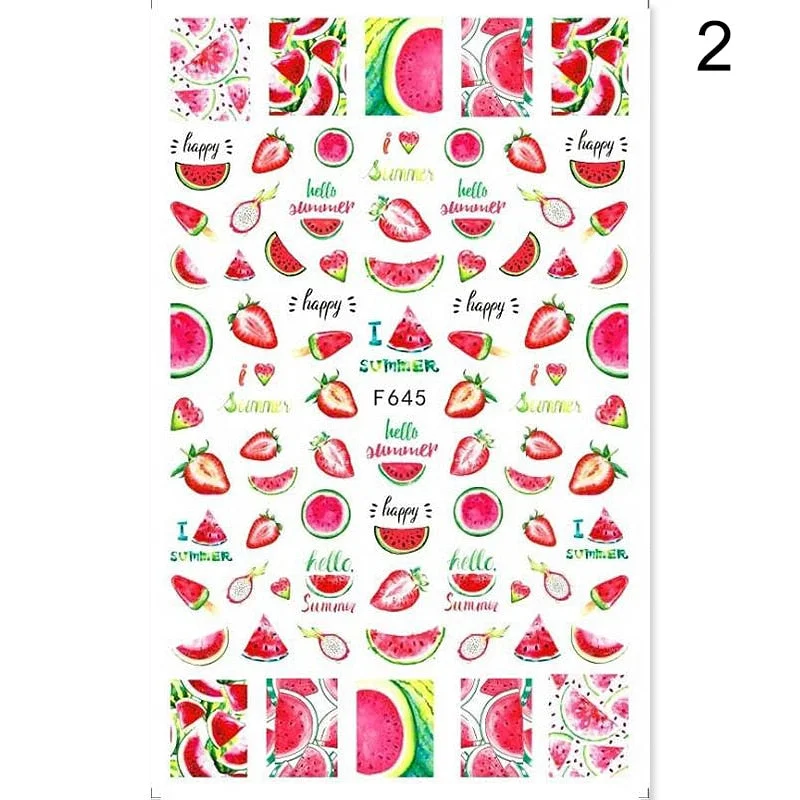 1 Sheet Nail Art 3D Nail Sticker Butterfly Colorful Nail Decals Fairy Tales Nail Transfer Decals Nail Decorations DIY Design