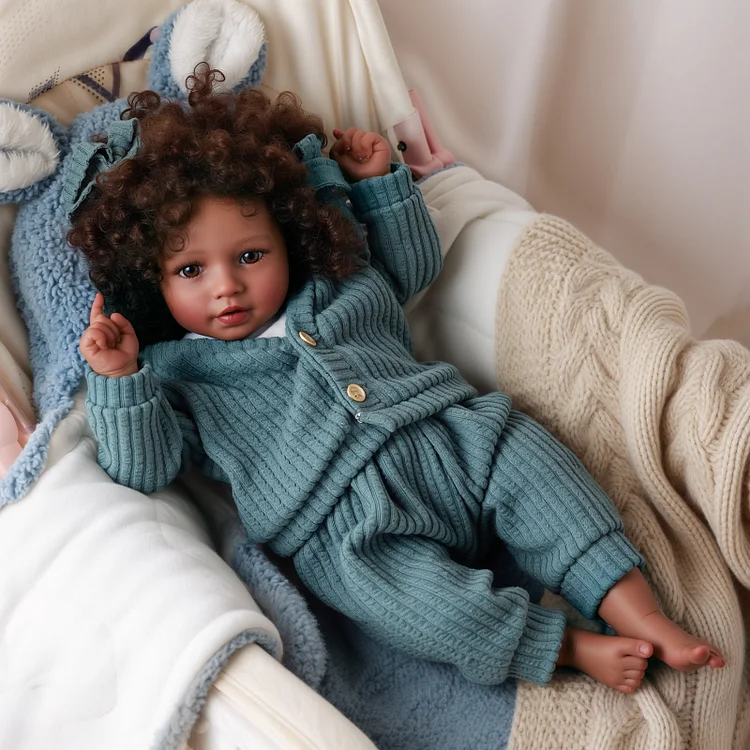 Babeside Quiet Reborn Baby Callie 20'' African American Toddler Girl Encouraging Emotions