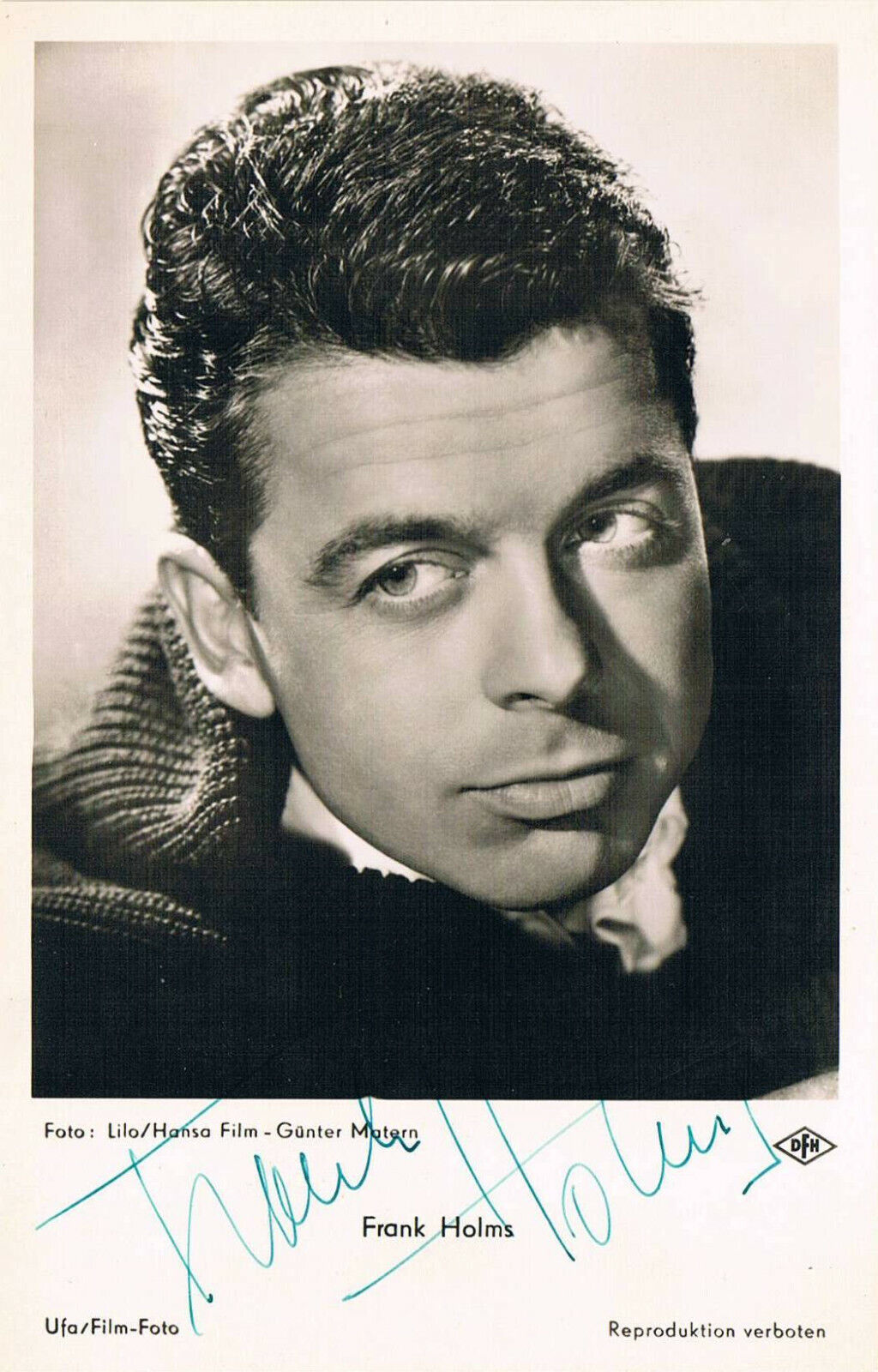 Frank Holms autograph signed postcard Photo Poster painting 3.5x5.5