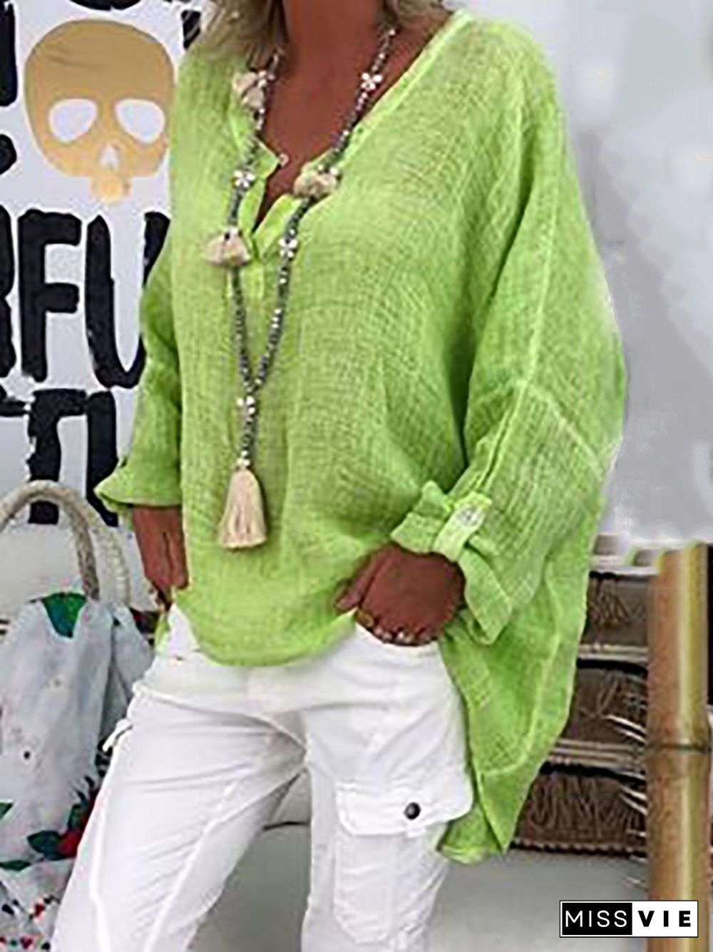 Long Sleeve Casual Solid Shirts