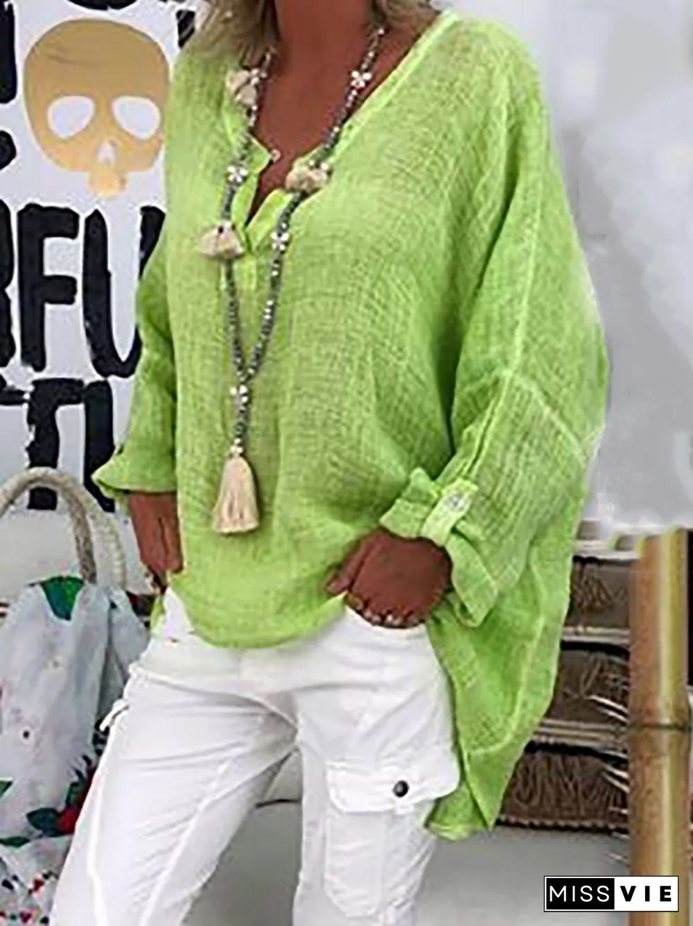 Long Sleeve Casual Solid Shirts