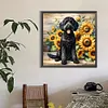 Teddy-rond noir drill diamond painting-40*40cm