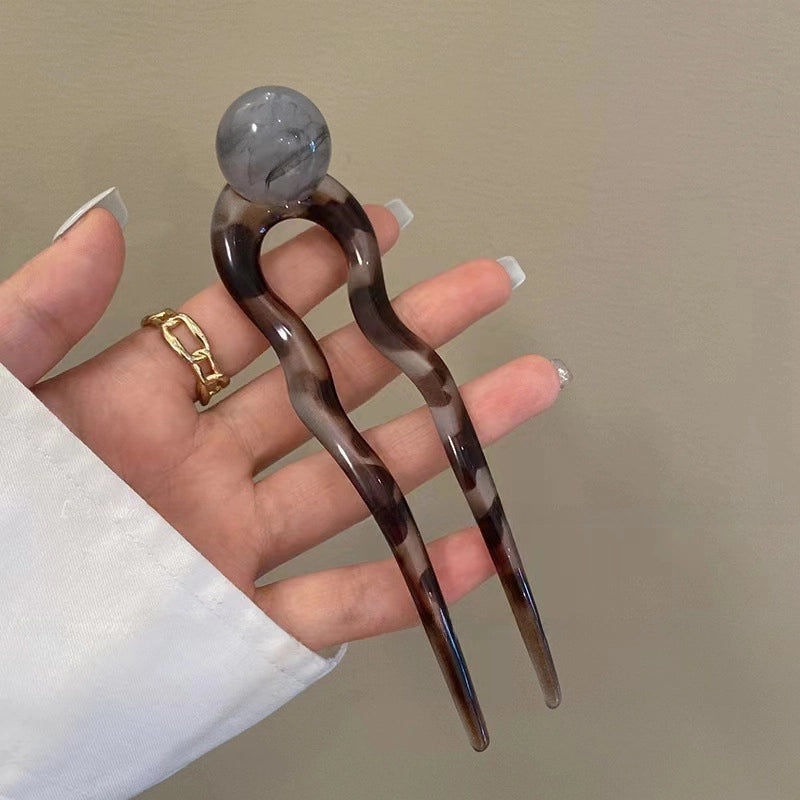 U-shaped Hairpin Women’s High-end Antique Style New Chinese Style Hair Hair Hairpin Headwear Simple Modern Daily Fixed Hairpin