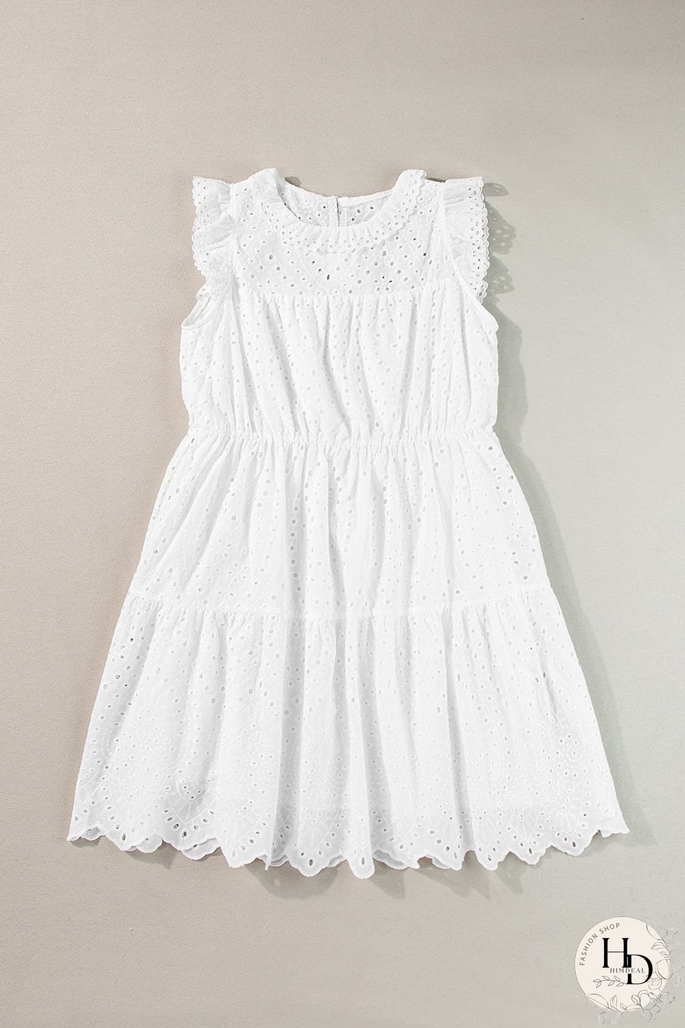 Sleeveless Cotton Linen Midi Dress for Women