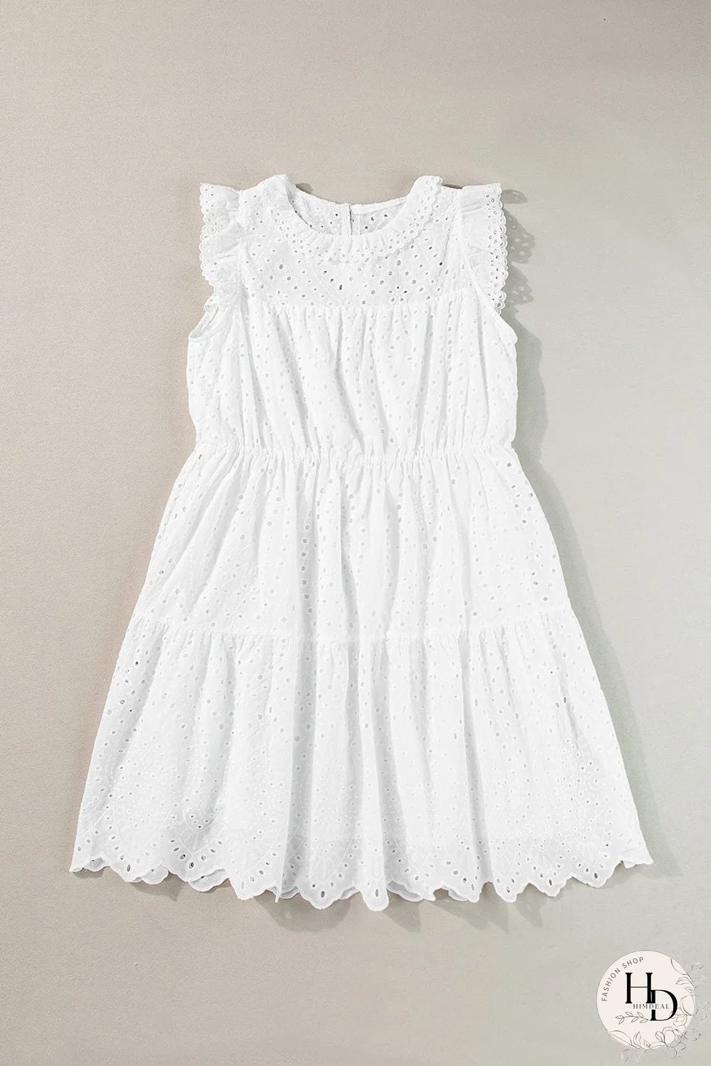 Sleeveless Cotton Linen Midi Dress for Women