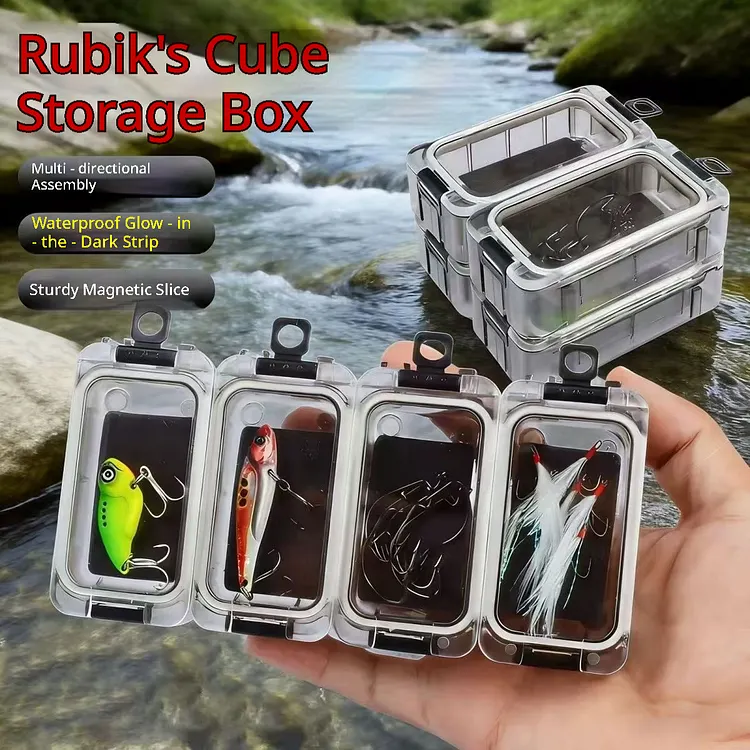 Magnetic Fishing Hook Storage Cube Box