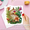 12Pcs Birdcage DIY Diamond Painting Greeting Card Kit for Adults Holiday Gifts